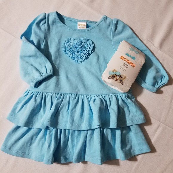 Gymboree Glamorous Friends 6-12 Month retail dress, diaper cov outlet tights NWT - Picture 2 of 3
